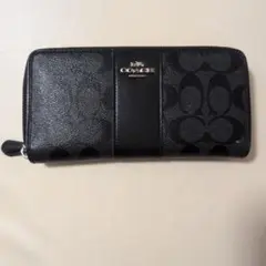 【難あり】Coach ブラックレザー 長財布