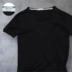 GRAN SASSO グランサッソ リネンポケットTシャツ ブラック サイズ50