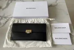 バレンシアガ BALENCIAGA ル・ディス 長財布 ウォレット ブラック