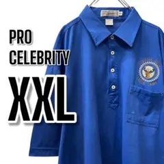 【726】PRO CELEBRITY XXL 半袖USA古着 ポロシャツ