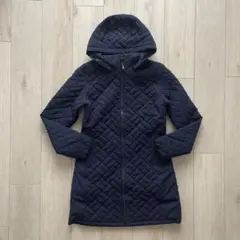 S 新品ノースフェイスV-MOTION中綿ネイビー紺ロングダウンコートジャケット