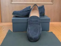 SHIPS スエード コインローファー ネイビー