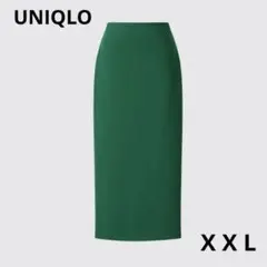 クレープジャージーナロースカート　グリーン　ユニクロ　XXLサイズ