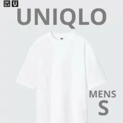 ユニクロ エアリズム コットンオーバーサイズ Tシャツ 5分袖 S ホワイト