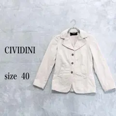 CIVIDINI イタリア製テーラードジャケット ベージュサイズ40(Ｌ)