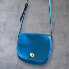 水色ショルダーバッグターコイズブルー斜めがけバッグ