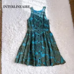 INTERLINEAIRE アンテルリネエール 花柄 膝丈ワンピース コットン混