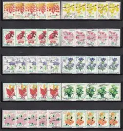 128【使用済】おもてなしの花第14集・10種5組50枚