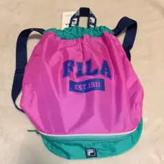 FILA プールバッグ ピンク/グリーン