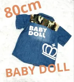 80cm BABY DOLL 半袖　デニム　シャツ