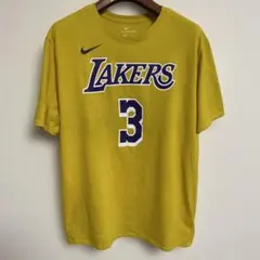 Nike ナイキ Lakers Tシャツ 背番号3 イエロー XL
