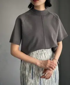【極美品】&g’aime アウトリンキングハーフニット Fサイズ　a1151