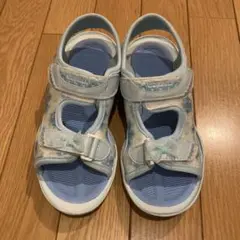 ムーンスター　22 女の子　サンダル　水色　スーパースター