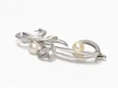 ミキモト ブローチ シルバー金具 MIKIMOTO 18655111