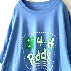 4-H Buddy コミュニティ クローバー Tシャツ ライトブルー水色古着
