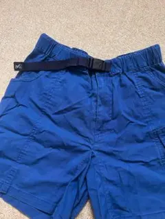 ミレー青いショートパンツ 調整可能ベルト付き