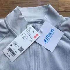 UNIQLO エアリズム ハーフジップ M ライトグレー