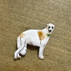 ★七宝焼★ワンちゃん ブローチ ボルゾイ③犬