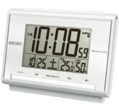 【新品・未使用品】SEIKO SQ698S 温湿度付電波目覚まし時計(保証書付)