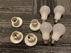 引掛レセップキャップE26 LED電球付き4個セット