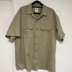 Dickies 半袖ワークシャツ　XL カーキ　難あり