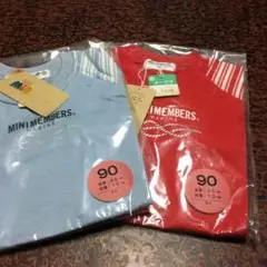 マリン柄　赤&水色　Tシャツ2枚セット