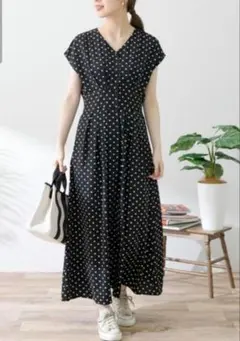 【美品】Sonny Label ドット柄 シャツワンピース　フレンチスリーブ