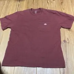 DANTON バーガンディ Tシャツ　ポケットtシャツ　44