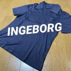 【美品】INGEBORG ポロシャツ　ネイビー　サイズ13