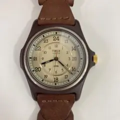 TIMEX クォーツ 腕時計 ブラウンレザー