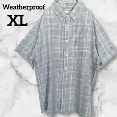 USA古着 weatherproof 半袖ボタンシャツ【XL】チェック