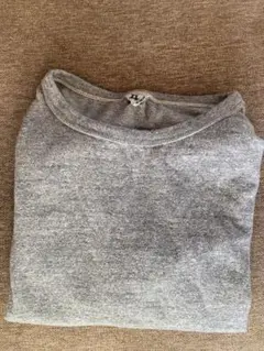 フィルメランジェ グレー コットン混紡 Tシャツ ポケット付き
