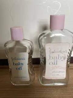 ジョンソンベビーjohnson&johnsonベビーオイル空瓶アンティーク