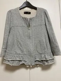 お値下げ フランシュリッペ ノーカラージャケット フリル レース