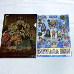 ONEPIECE クリアファイル2枚組、シールセット