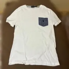 ポロ刺繍付きホワイトTシャツ