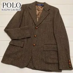 美品 ポロラルフローレン レディース ジャケット ツイード ヘリンボーン