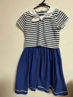 ALGY セーラー襟 ストライプワンピース