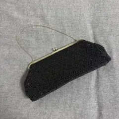 anySiS ビーズパーティバック ブラック