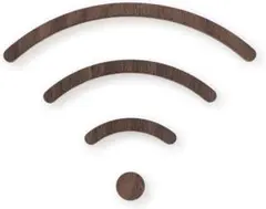 モヘイム SIGNS Wi-Fi 無線LAN サインプレート (ウォルナット)