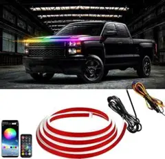 81 車 LEDテープライト 12V 防水フードライトRGB マルチカラー