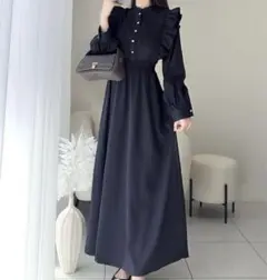 《お値下げ◎》 mily bilet レトロ花柄ピンタックフリルワンピース