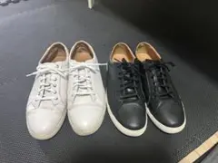 SARABANDE スニーカーメンズ本革 クラシックレザースニーカー2足セット