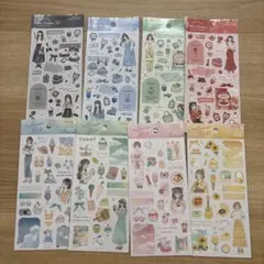 【ほぼ未開封】FUNFAM カラーステッカー 8シートセット