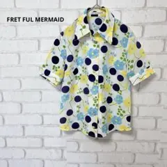 FRET FUL MERMAID 半袖　シャツ　マルチカラー　花柄　日本製