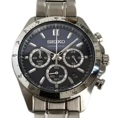 SEIKO(セイコー) 腕時計■美品メンズ クロノグラフ ネイビー