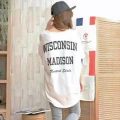 バックプリントTシャツ 半袖 レディース■tl300■ グレー2枚セット