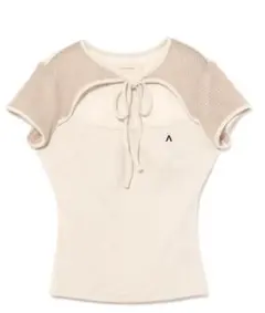 andmary Roy ribbon tops アイボリー②