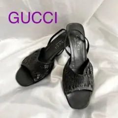 GUCCI グッチ 黒 ブラック ミュール
