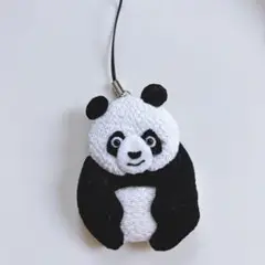 パンダのストラップ　根付け　　ブローチ　ちりめん